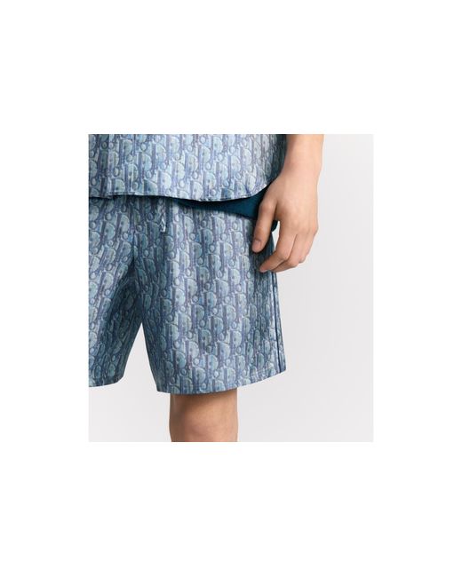 Dior Blue Oblique Shorts for men