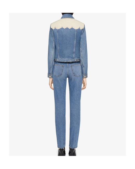 Givenchy Blue Collared Button-Up Denim Jacket