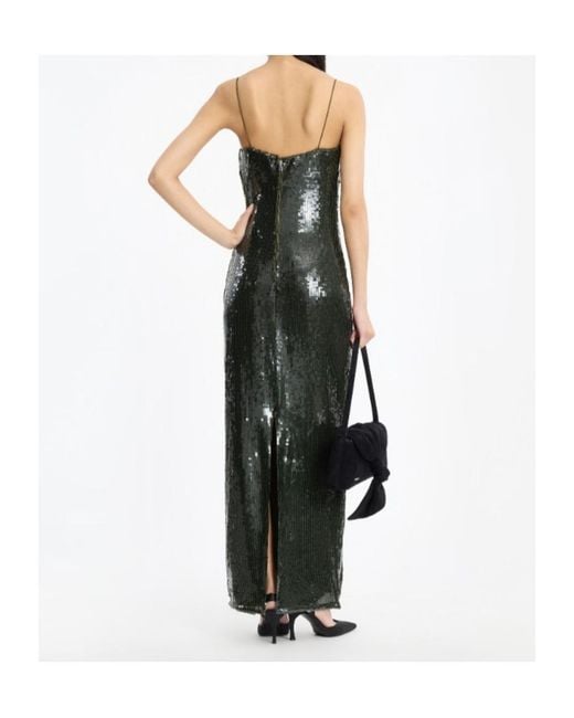 ROTATE BIRGER CHRISTENSEN Green Yuliana Sequin Maxi Dress