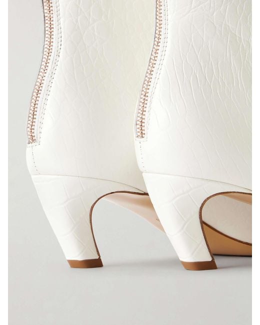Gabriela Hearst White Pointed-Toe Ankle Boots