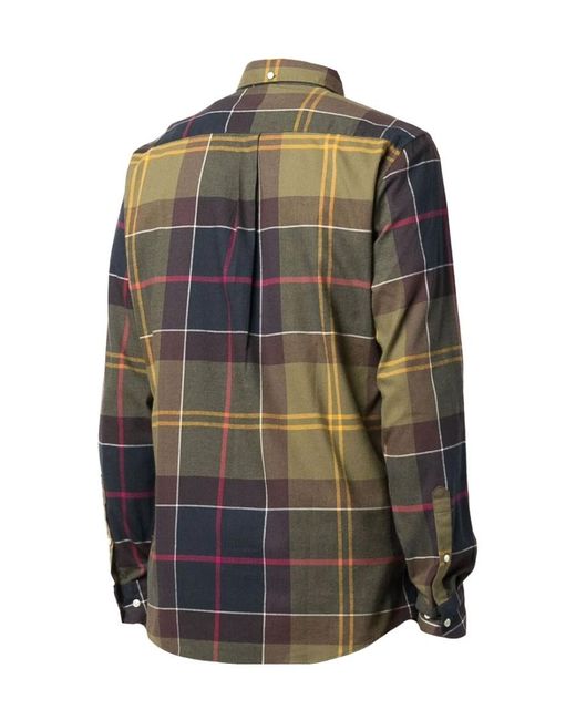 Barbour Green Checked Long-Sleeved Shirt for men
