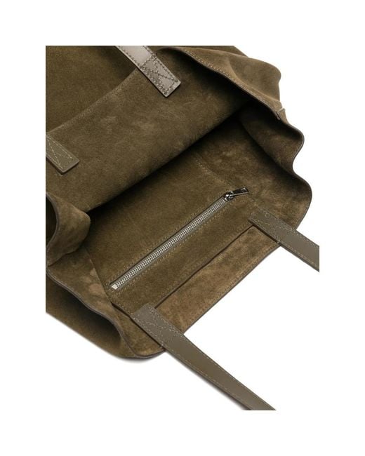 A.P.C. Maiko Suede Tote Bag in Green for Men | Lyst