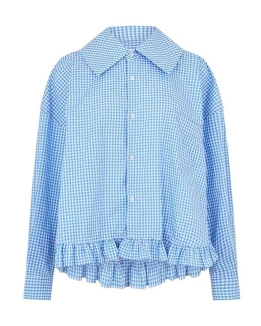 Comme des Garçons Blue Plaid Shirt
