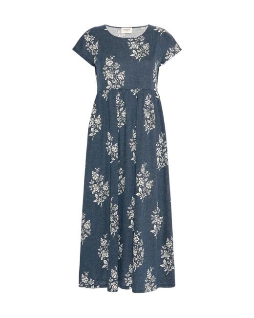 Weekend by Maxmara Blue Long Printed Jersey Dress
