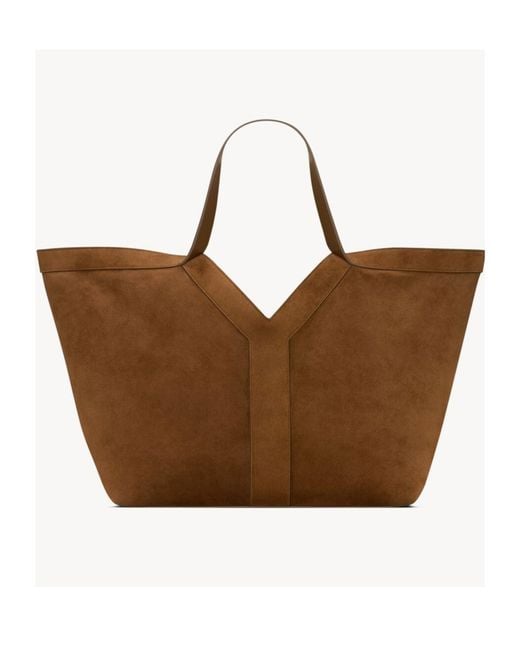 Saint Laurent Brown Y Top Handle Bag