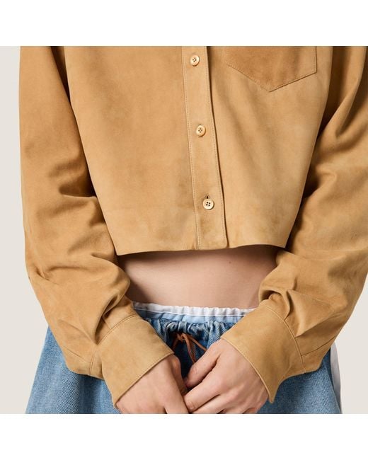 Miu Miu Natural Suede Shirt