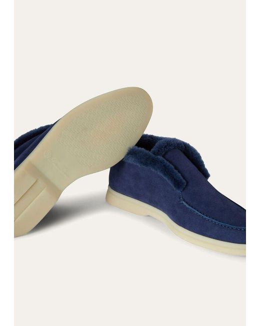 Loro Piana Blue Open Walk Short Ankle Boots