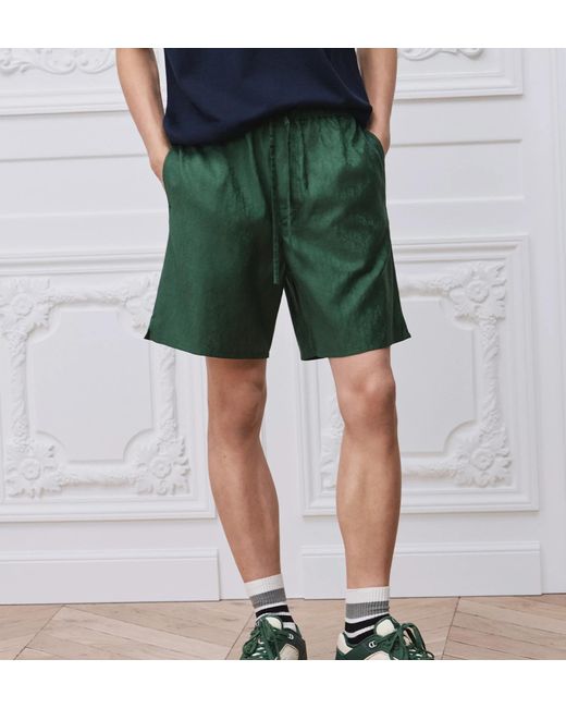 Dior Green Oblique Jacquard Shorts for men