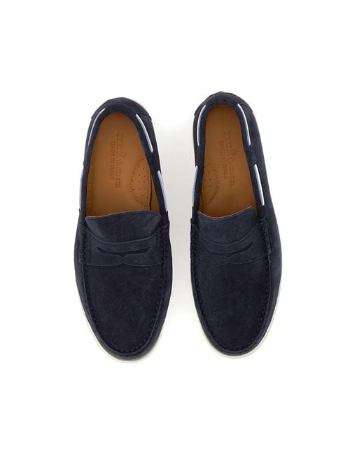 Kiton Blue Diamond Cut Vamp Loafers for men
