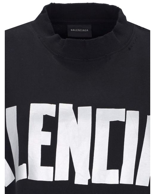 Balenciaga Black New Tape Type Oversized T-Shirt