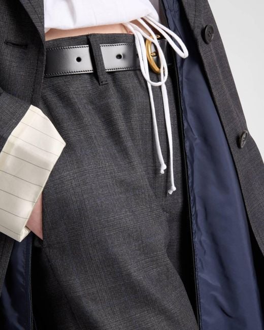 Prada Gray Wool Pants
