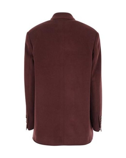 Etro Purple Double-Breasted Oversized Blazer