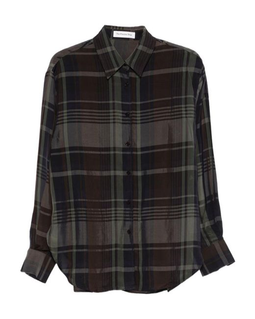 Frankie Shop Black Peri Sheer Button-Up Shirt