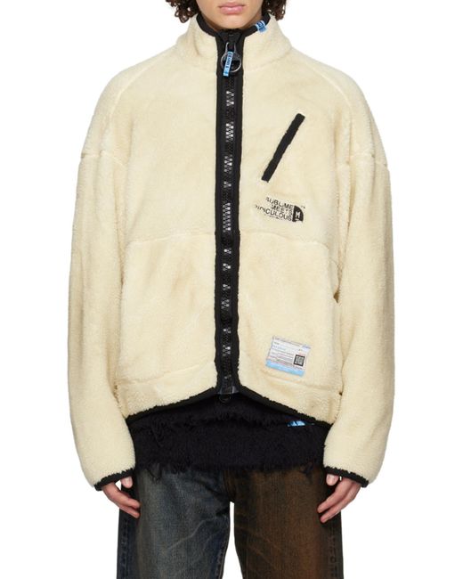 Maison Mihara Yasuhiro Natural Logo-Embroidered Zipped Fleece Jacket for men