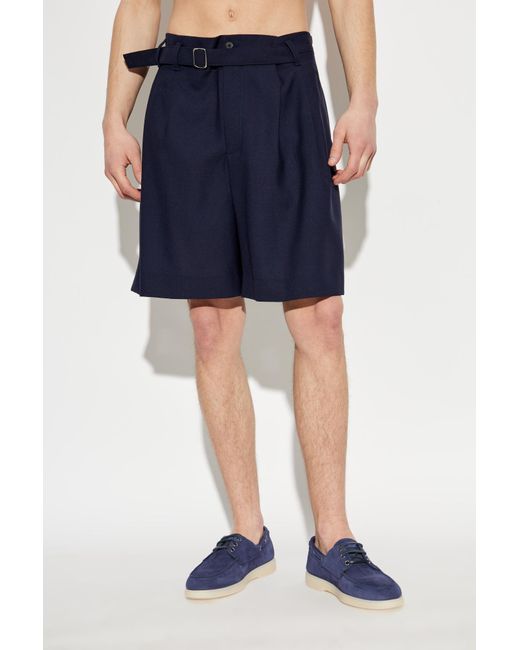 Jacquemus Blue Wool Shorts for men