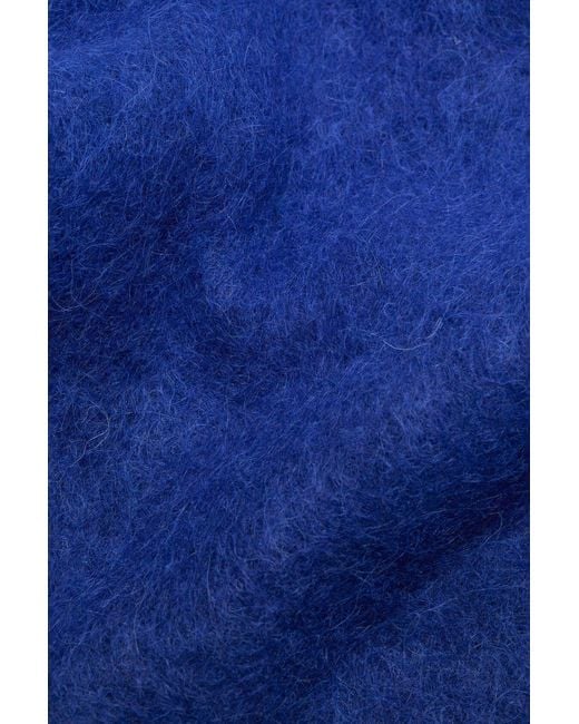 Acne Blue Fringed Scarf