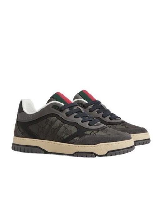 Gucci Gray Re-Web Sneaker, Nylon for men
