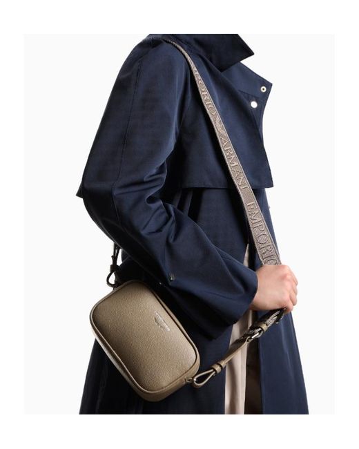 Emporio Armani Natural Logo-Strap Crossbody Bag