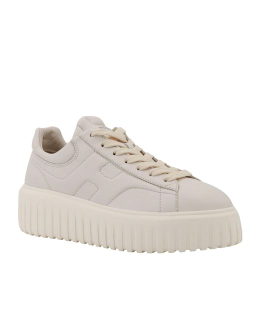 Hogan Gray Platform Low-Top Sneakers
