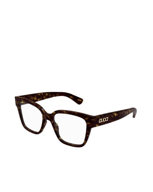 Gucci White Eyewear Square Frame Glasses