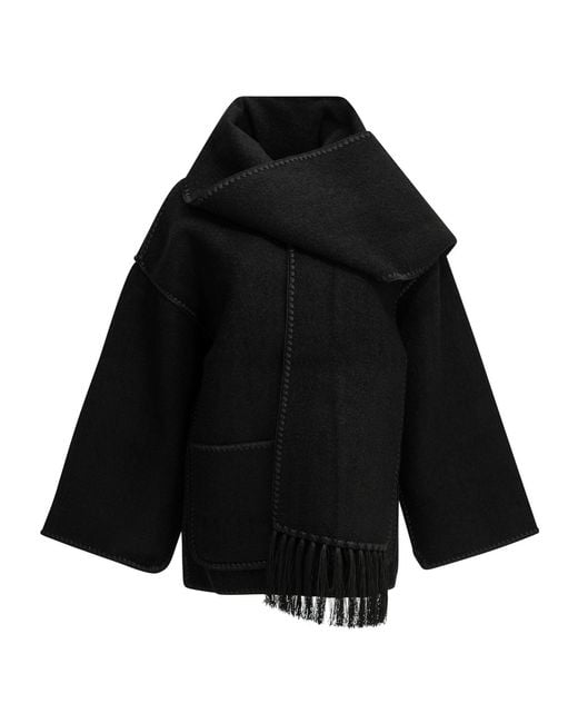 Totême Black Short Wool Coat