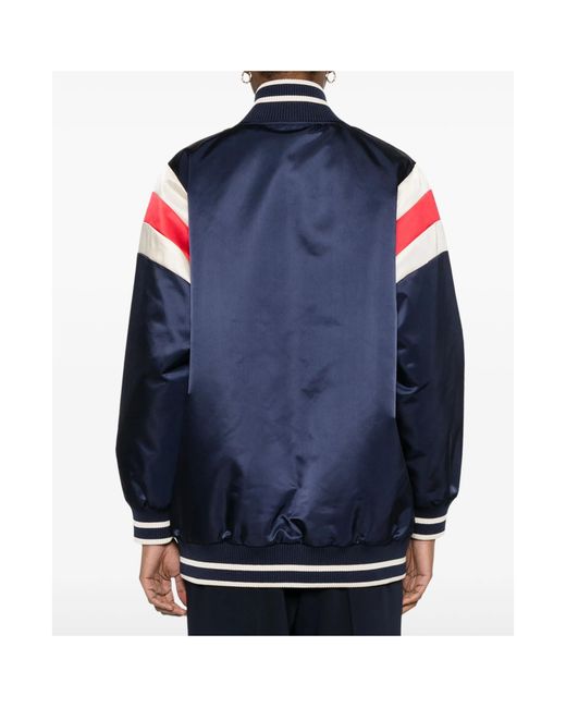 P.A.R.O.S.H. Blue Logo-Patch Bomber Jacket