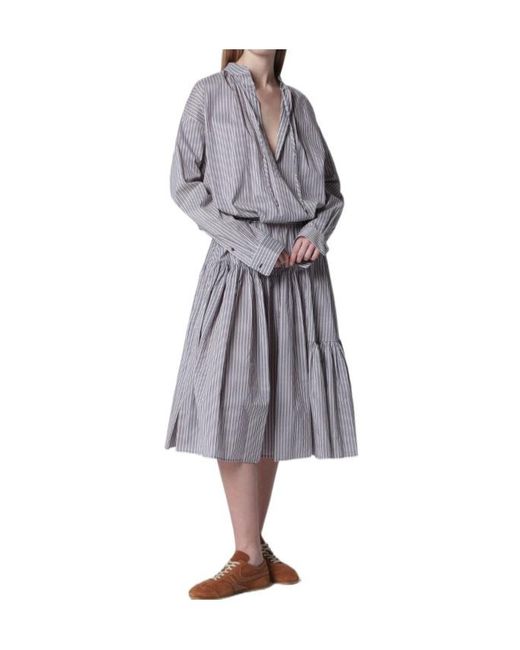 Dries Van Noten Gray Shirt Dress