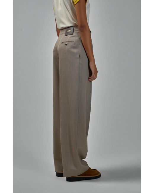Loewe Gray Pressed Crease Belted Trousers