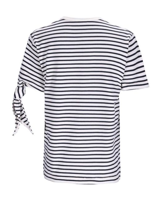 J.W. Anderson White Jw Anderson Tie-Sleeve Striped T-Shirt