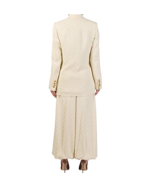 Etro Natural Double Breasted Blazer