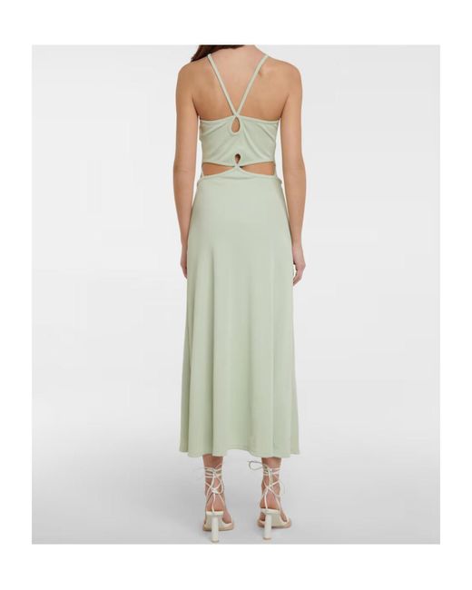 Christopher Esber White Openwork Ribbed Knit Dress