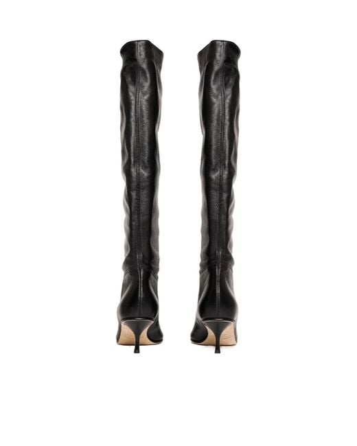 Scarosso Black Barbara Pointed-Toe Boots