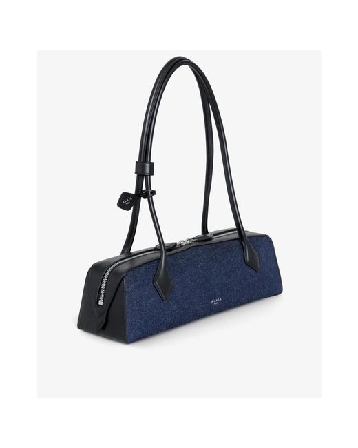 Alaïa Blue Alaïa Le Teckel Medium Shoulder Bag