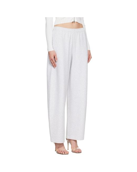 Alexander Wang White Crystal Mid-Rise Relaxed Sweatpants