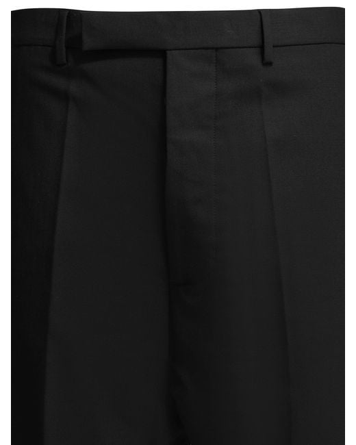 Rick Owens Black Astaires Pressed-Crease Straight-Leg Trousers for men
