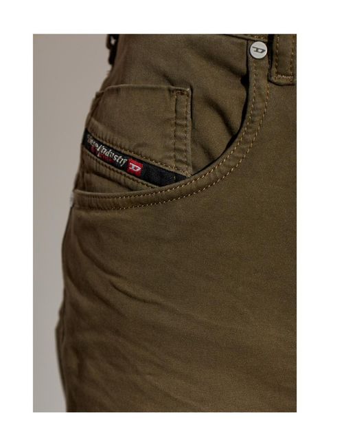 DIESEL Green D-Krooley-Bw Jogg Denim Shorts for men
