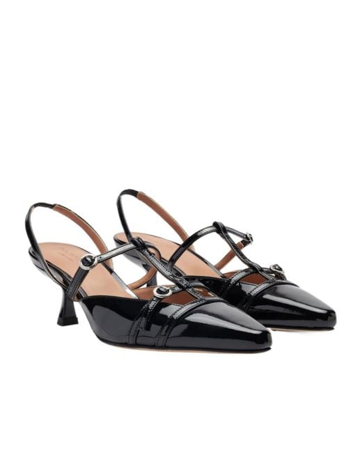 Scarosso Black Selena Slingback Pumps