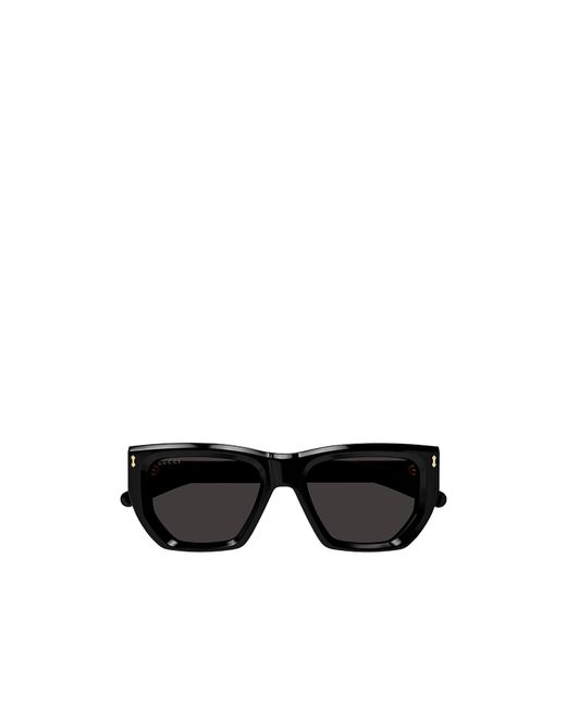 Gucci Black Eyewear Geometric Frame Sunglasses