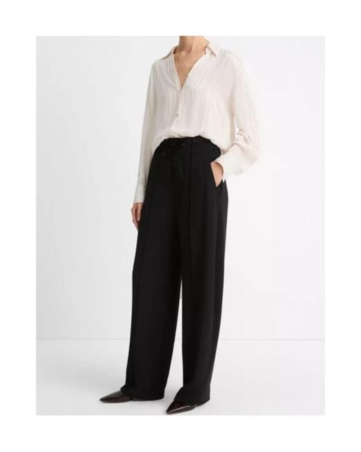 Vince Black Crepe Palazzo Pants