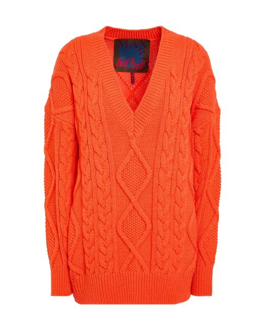 MAX&Co. Orange Cable-Knit Jumper