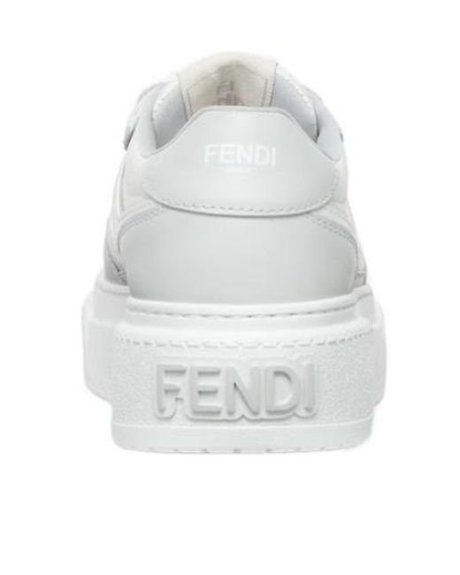 Fendi White Match Low-Top Sneakers