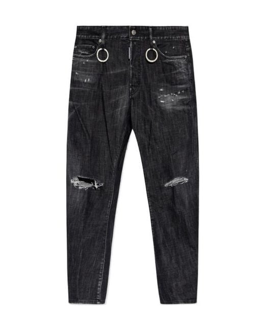 DSquared² Black Jeannsy Bro Distressed Jeans for men