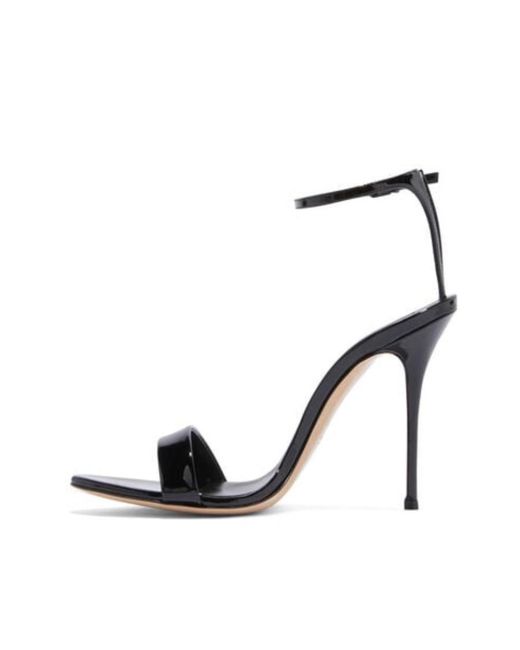 Casadei Black Patent Leather 115Mm Sandals