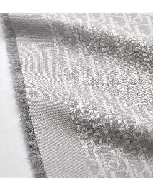 Dior White Tassel Scarf