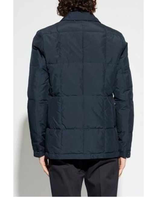 Paul Smith Blue Quilted Down Technical Blazer for men