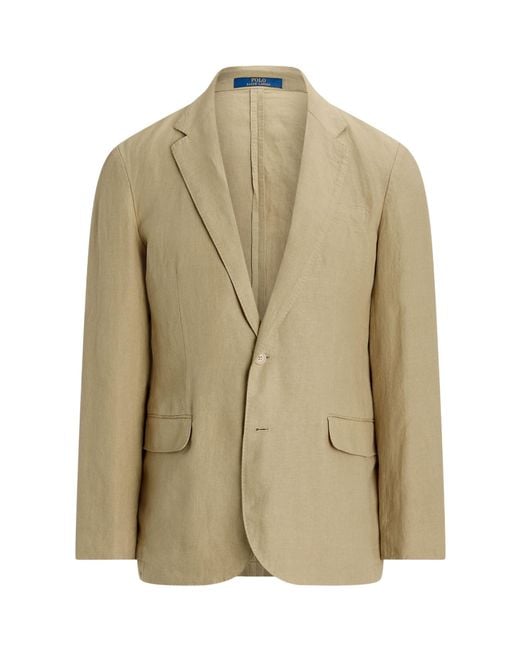 Polo Ralph Lauren Natural Single-Breasted Linen Blazer for men