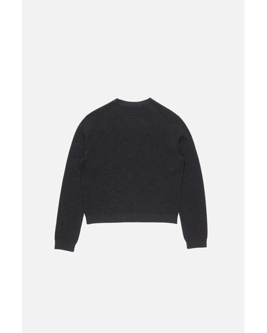 Acne Blue V-Neck Wool Cardigan for men