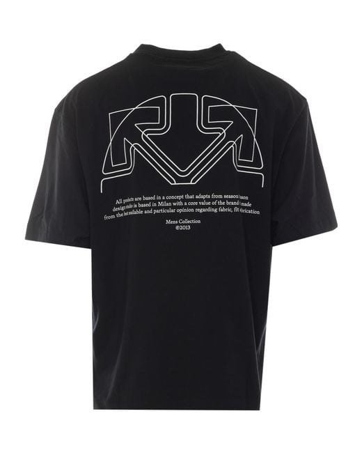 Off-White c/o Virgil Abloh Black Short-Sleeved T-Shirt for men