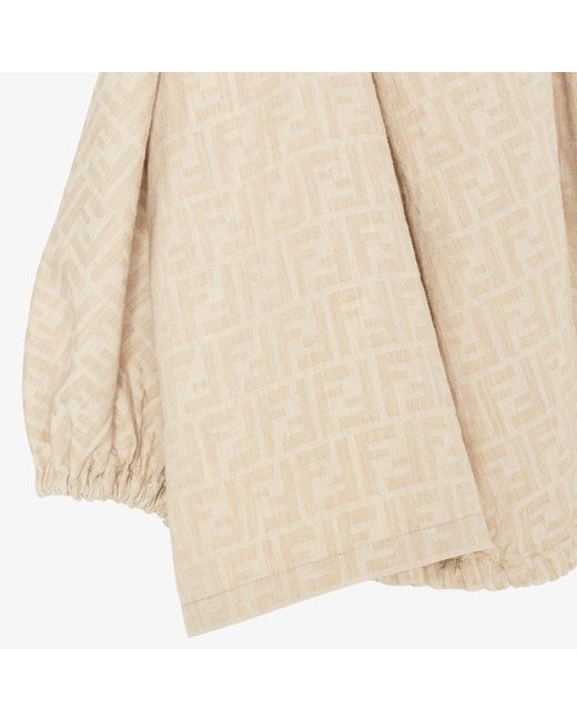 Fendi Natural Ff Chambray Drawstring Jacket