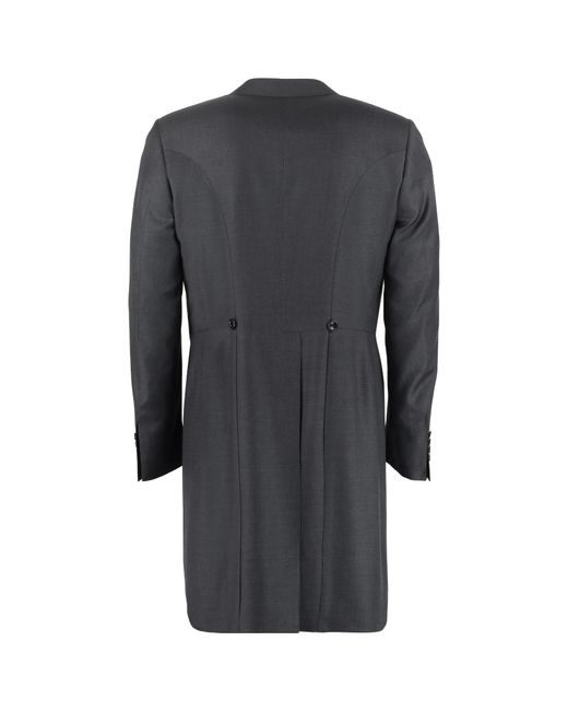 Canali Black Single-Breasted Long-Sleeve Jacket for men